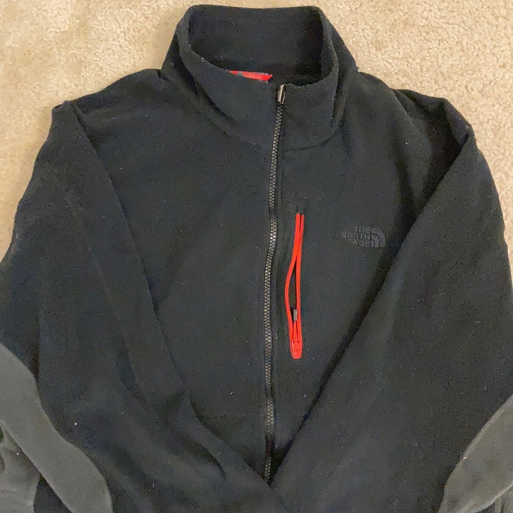 XXL The North Face Fleece Zipper Jacket - Black